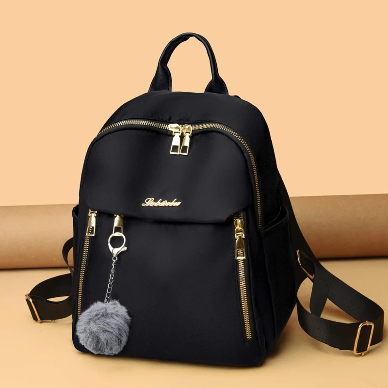 Women Backpack Travel Casual Waterproof Oxford Shoulder Bags Female Large Capacity Handbag Rucksack Black Purse School Pack 1