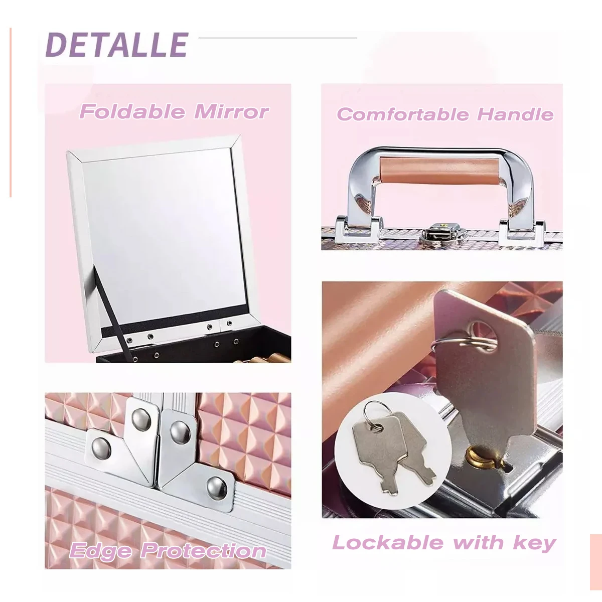 Multifunctional Lightweight Makeup Square Box, Versatile Professional Makeup Artist Tool Case 5