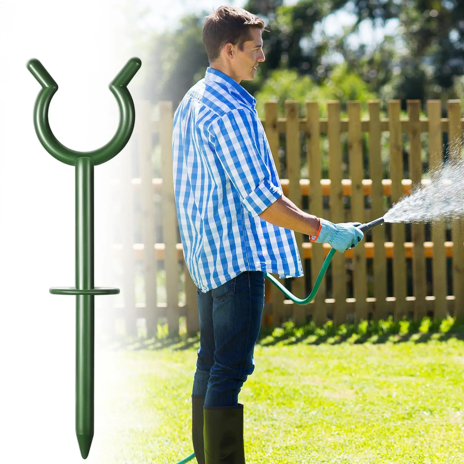 Garden Hose Guides - 10-Piece Heavy Duty Set for Plant Protection and Lawn Care