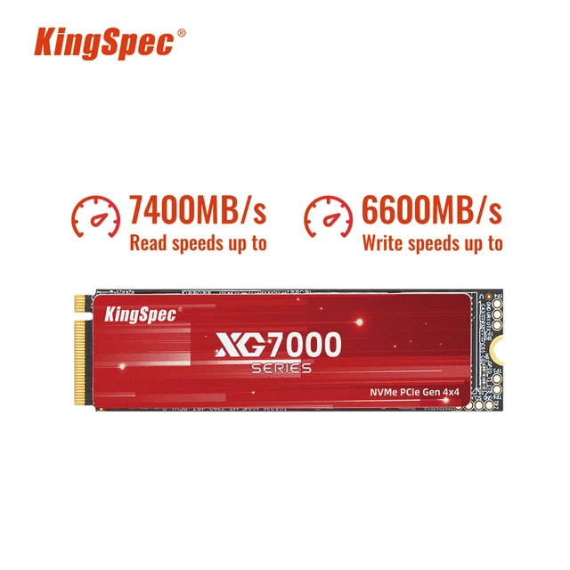 KingSpec M2 NVMe 2280 SSD, M.2 PCIe 4.0 512GB 1TB