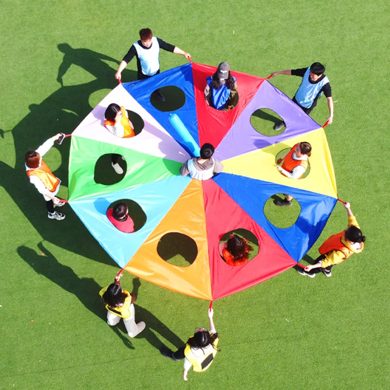Groundhog Rainbow Umbrella Kindergarten Children's Games Sports Activities Props Outdoor