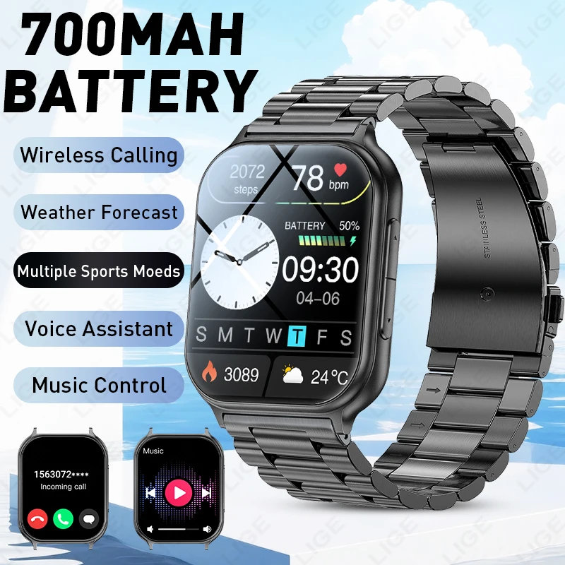 Lige Smartwatch Mit Sprachassistent Und Hd-display Für Sport_voghion.com