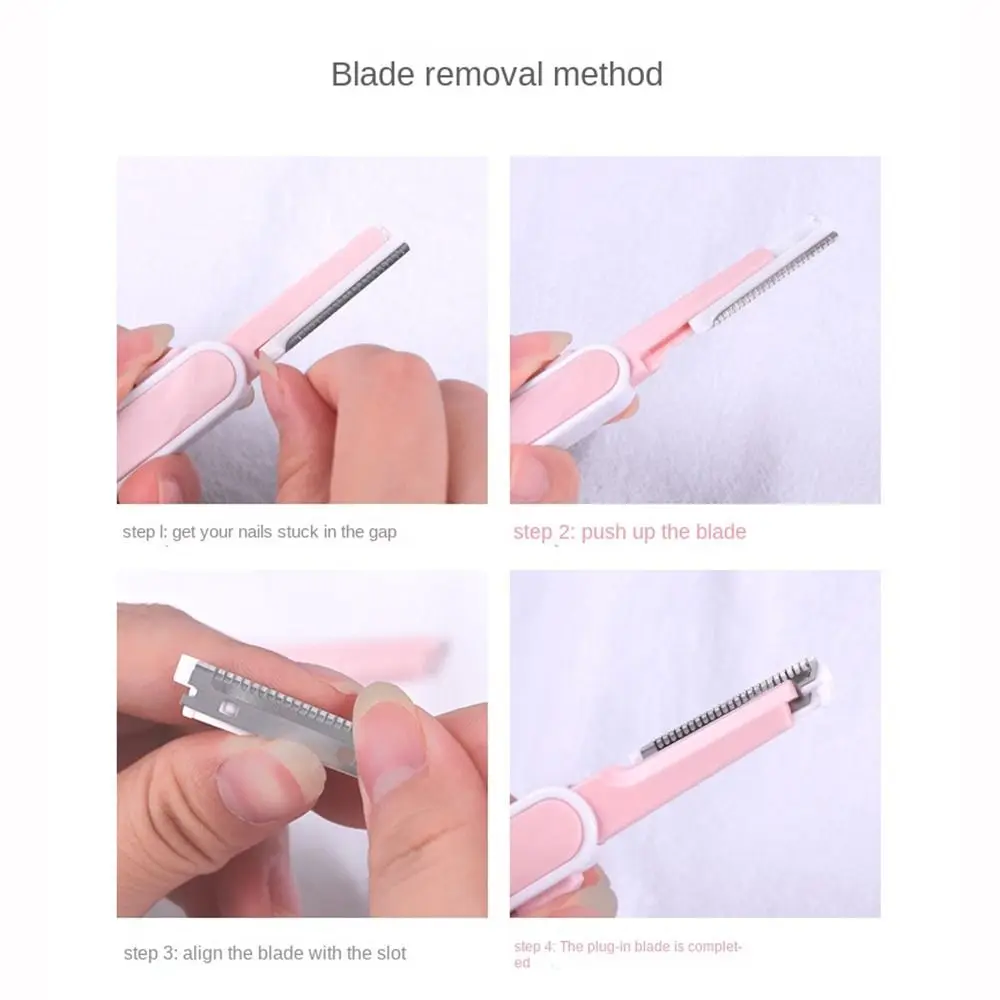 Professional Stainless Brow Shaver Anti-scratch Safety Eye Brow Shaping Blades for Beginner Soft Women Face Razor Makeup Tools 5