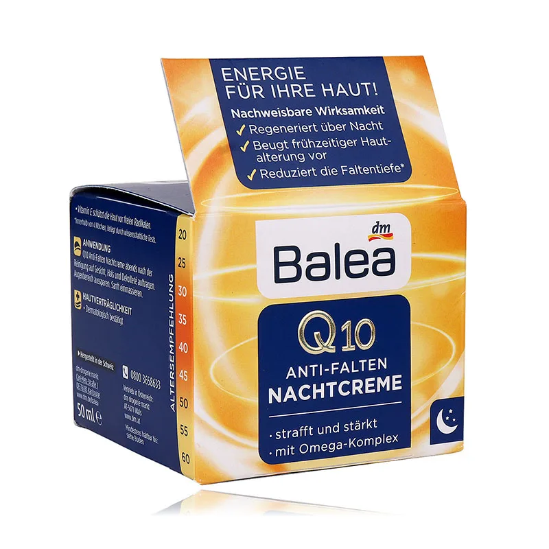 Balea Q10 Anti-wrinkle Day Cream Night Cream VitaminE Cream Reduce wrinkles fine lines SkinCare regeneration cream Vegan whitening cream