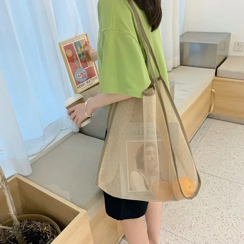 Beach Shopping Bag Large Capacity Portable Reusable For Travel Storage