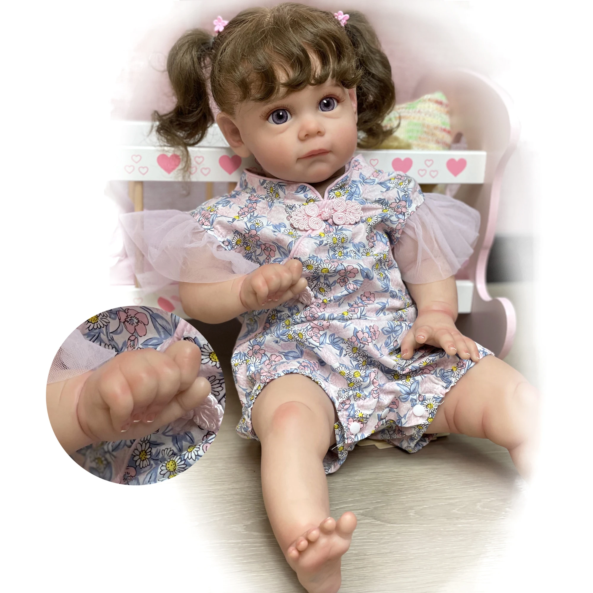 22 "Finito Maggie Reborn Dolls Realistico Bebe Reborn Toy Per Regalo Per Bambini Boneca Renascida Brinquedo Bebe Para Crianao As