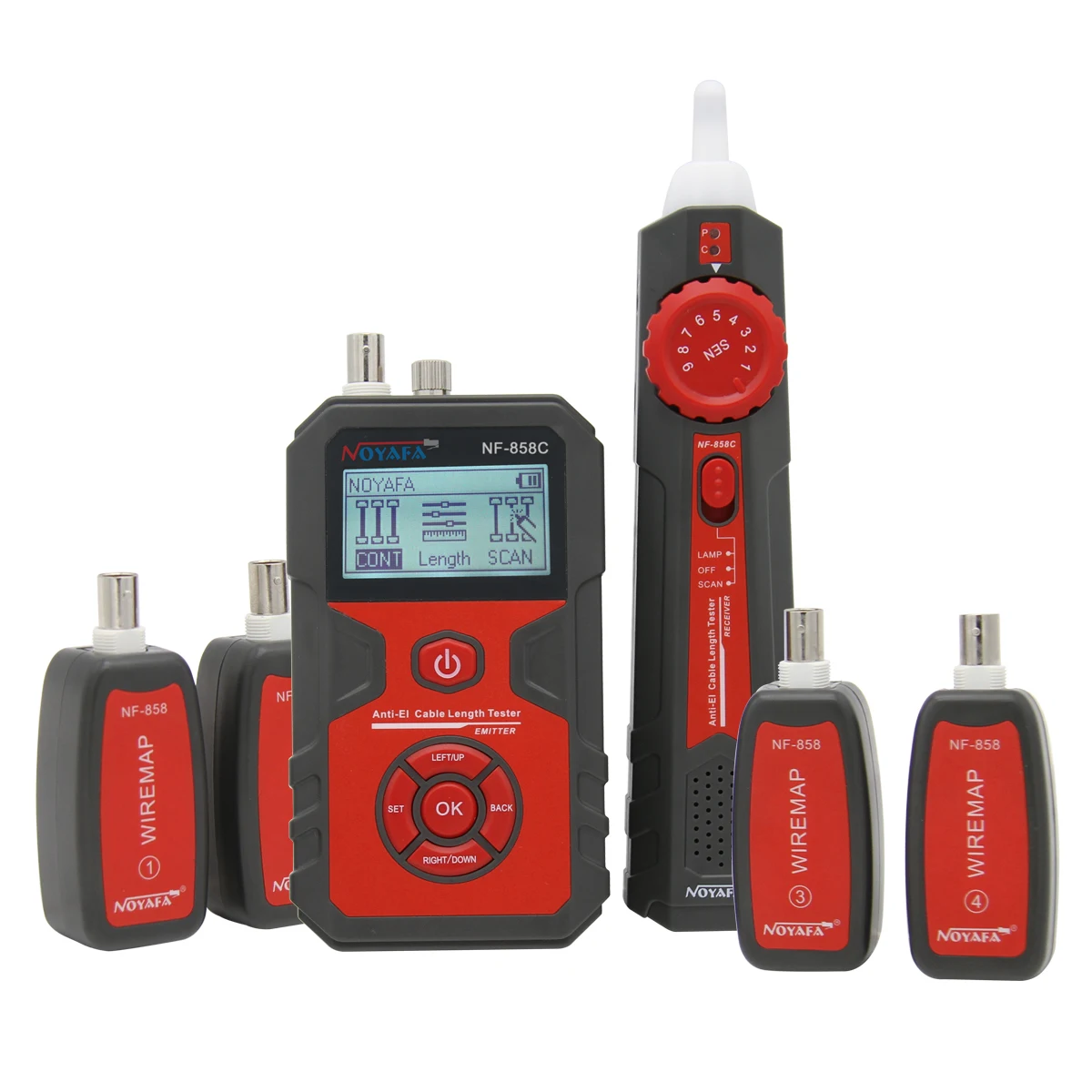 

NOYAFA NF-858C Wire Tracker Network Cable Tester Finder BNC Measure Cable Length POE Voltage Testing Trace Cable Line Locator