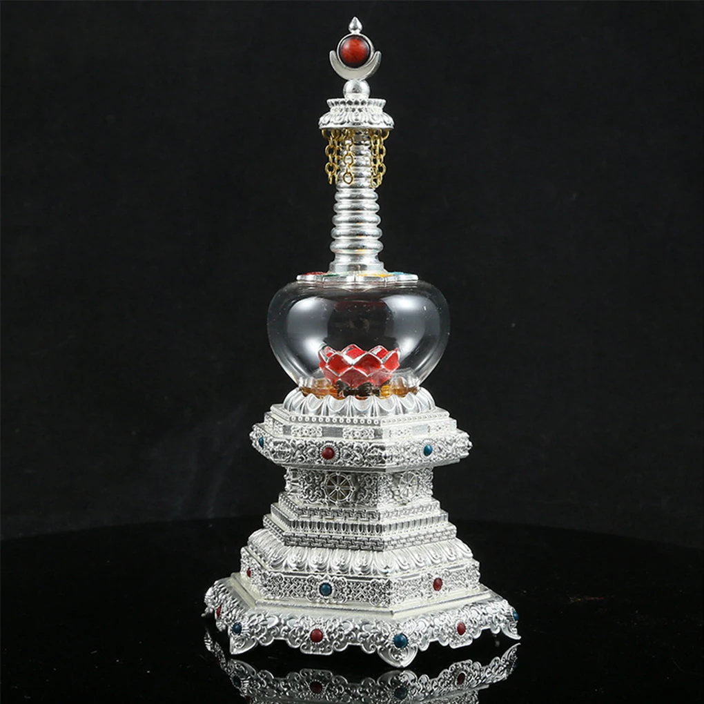 

Stupa Ornaments Suitable For Any Occasion Home Ambience Glass And Alloy Materials Tibetan Stupa