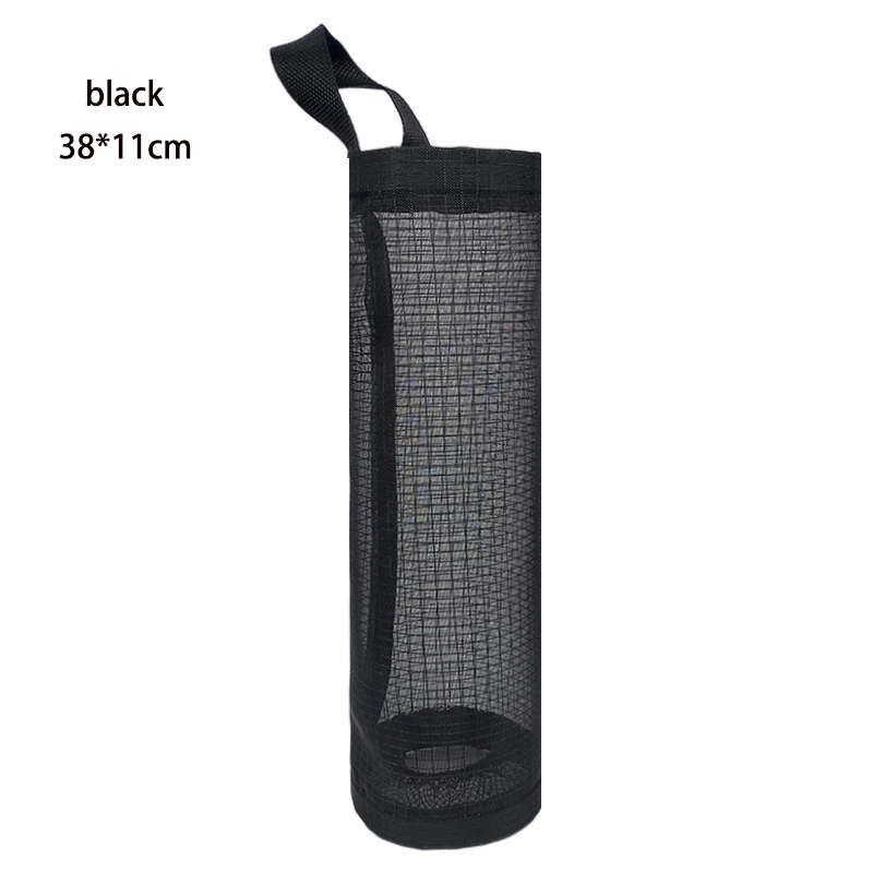Kitchen Plastic Bag Storage BagGarbage Bag Storage Tool for Household  Shoe Covers,Woven Mesh PocketWall Mounted Removable 6