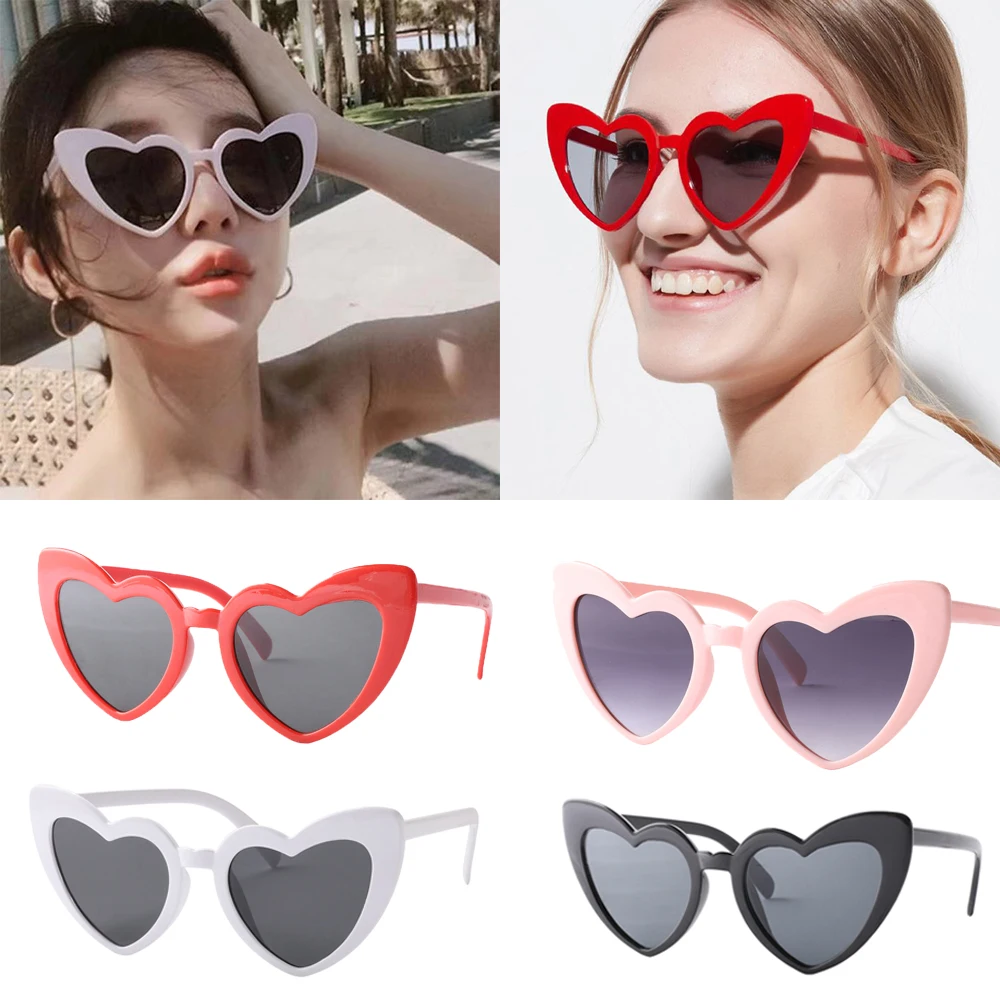 Occhiali da sole a forma di cuore per le donne Fashion Love Heart occhiali  da sole protezione UV400 occhiali da sole Vintage accessori da donna
