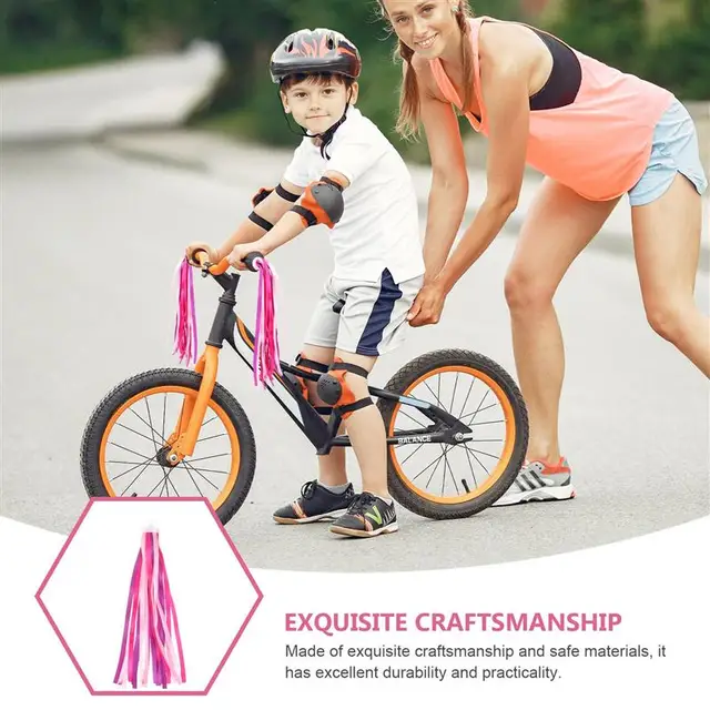 1 Pair of Children Bike Streamers Kids Bike Handlebar Ribbons Decorative Bike Streamers Bike Supplies 5