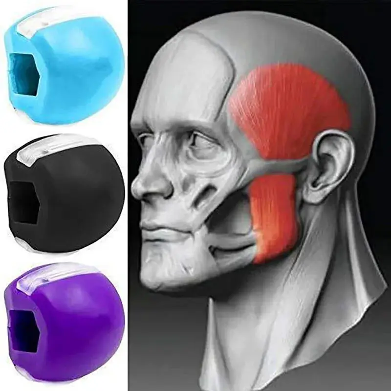 Jawline Exerciser Jaw Muscle Toner Training Fitness Ball Anti-aging Food-grade Silica Face Chin Cheek Lifting Slimming jaw exerciser chin line exerciser