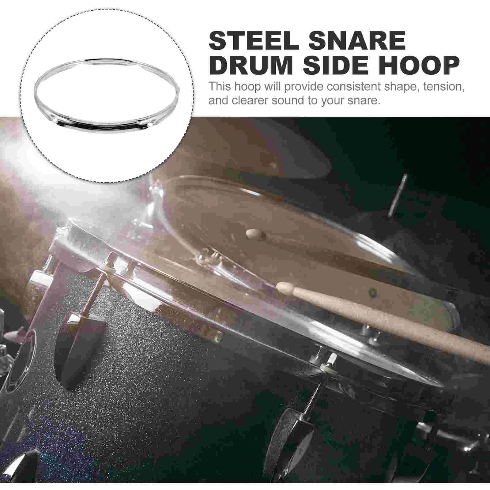 Snare Drum Circle Hoop for Music Instrument Supplies Percussion Parts Steel Side Metal Student Ring
