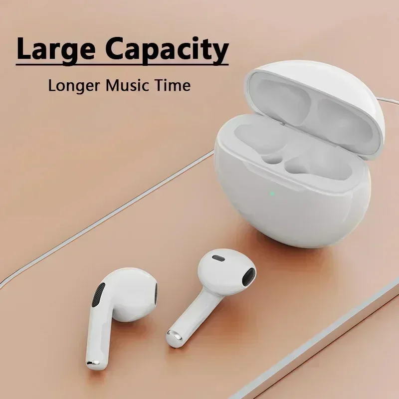 Pro 6 TWS Bluetooth Earphones for iPhone Wireless Bluetooth Headset Noise Cancelling Earbuds with Mic Pro6 Wireless Headphones 6