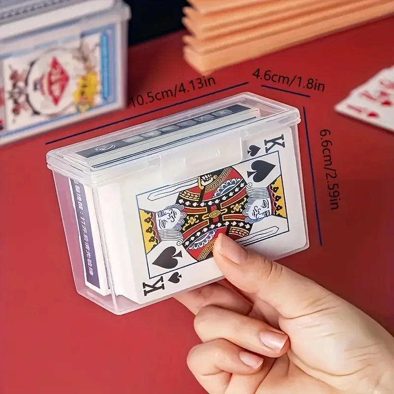 1/3pcs Playing Card Box, Clear Deck Case, Two Poker Images thumbnail 6
