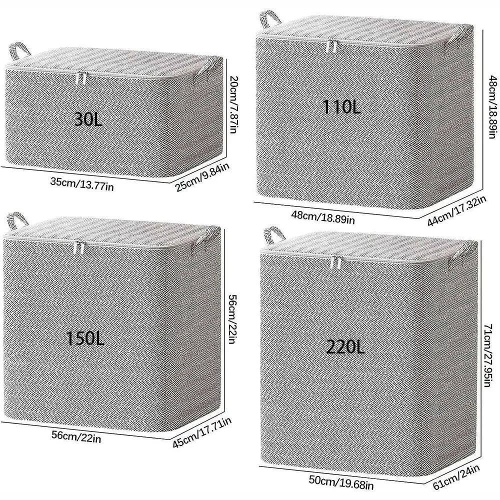 Quilt Storage Bag Lids Closet Organizers Bedding Blanket Pillow Clothes Packing  Bag  Basket Travel Capacity Storage Containers 5