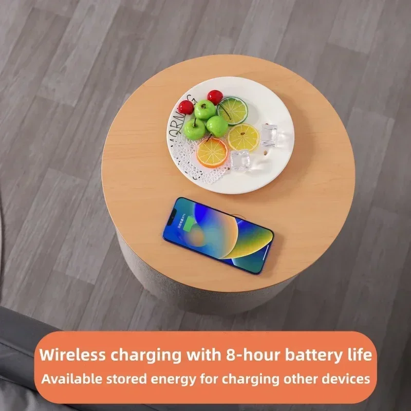 100W  Bluetooth speaker mobile wireless charging speaker wooden bass speaker home sofa coffee table bedside table music speaker 3