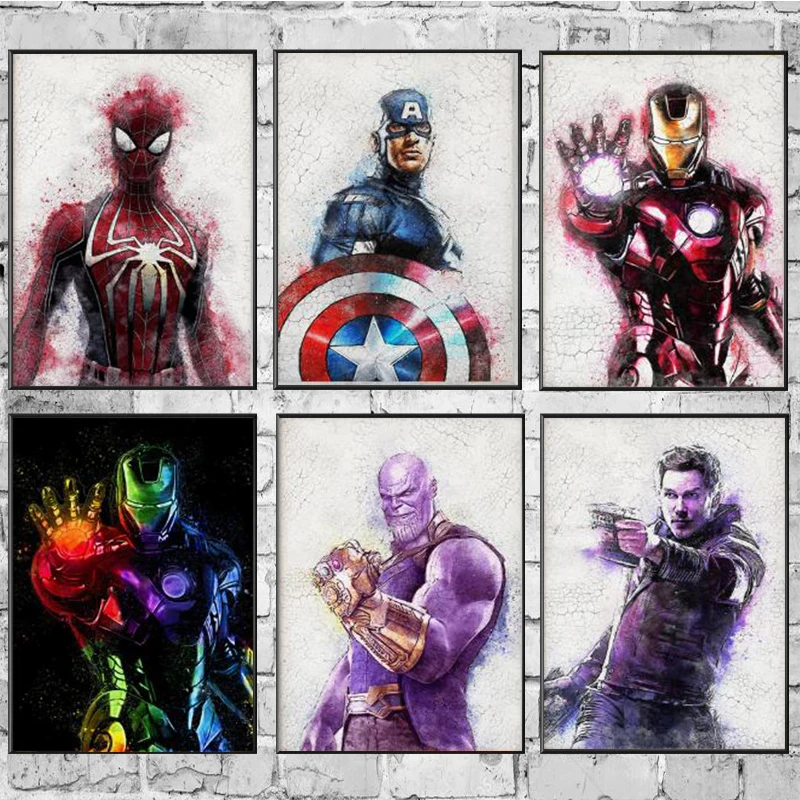 Super Heroes Canvas Painting Numbers Painting Numbers Marvel Avenger