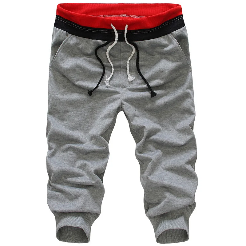 

Spring and Autumn Foreign Trade Thin Low Waist Solid Men's Fashion Sports Casual Capris