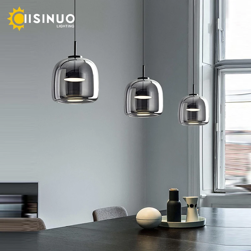Chandelier Lighting Luxury Designer Glass Chandelier with Adjustable Hanging Cord Elegant Cafe Lighting For Home Dining Room Bedroom Ceiling Fixture