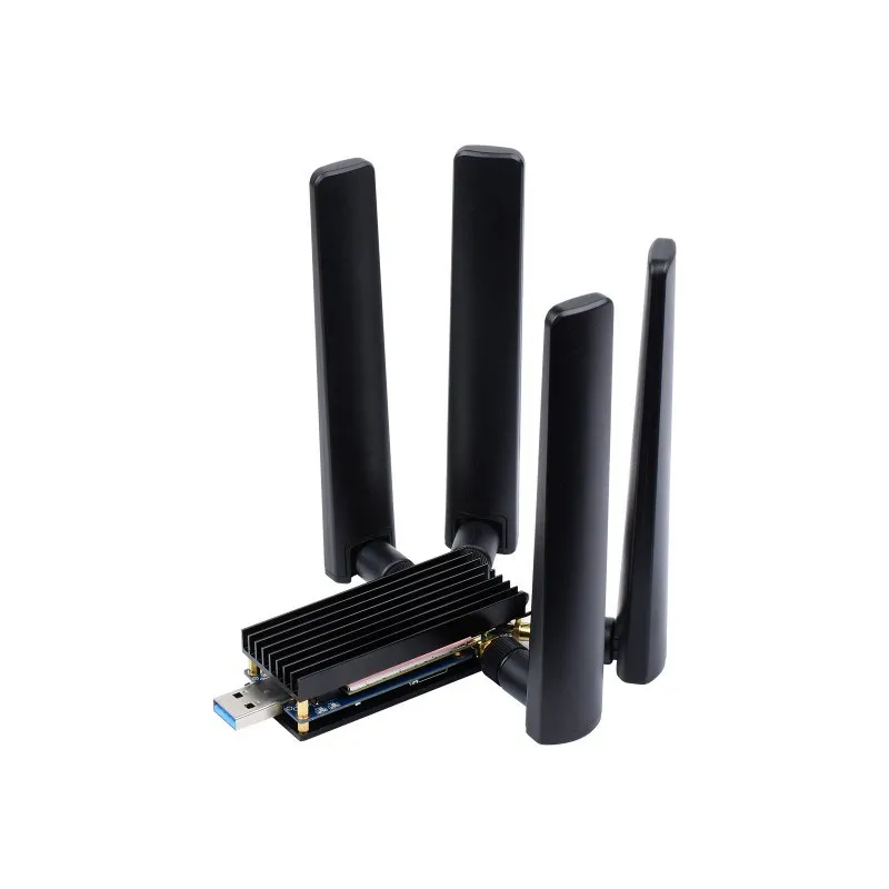 Usb 3.1 para M.2 Placa de Expansão Porta Chave b Placa de Refrigeração de Alumínio com Interface Antenas para Raspberry pi Windows Dongle 5g - Imagem 3