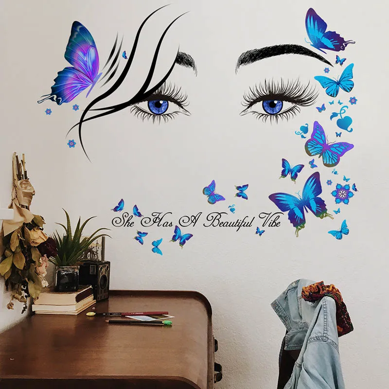 Herbals and Butterflies Green wallpaper mural 100% PVC-free and non-toxic