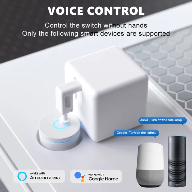 Tuya Zigéquation Finger-bot Plus Smart Touch Button Switch Arms, Bluetooth Finger Robot, Smart Home, Tournesol nous-mêmes avec Alexa Google 3