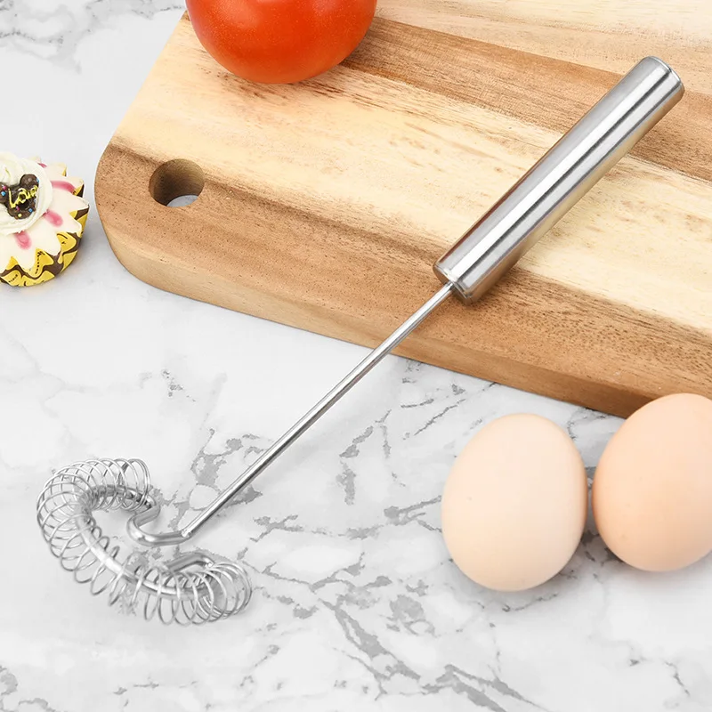 Stainless Steel Spring Egg Stirrer Portable Manual Coil Whisk Kitchen Accessories Milk Blender Whisking For Kitchen Tools egg beater rotary whisk balloon wire whisk wire whisk ball whisk