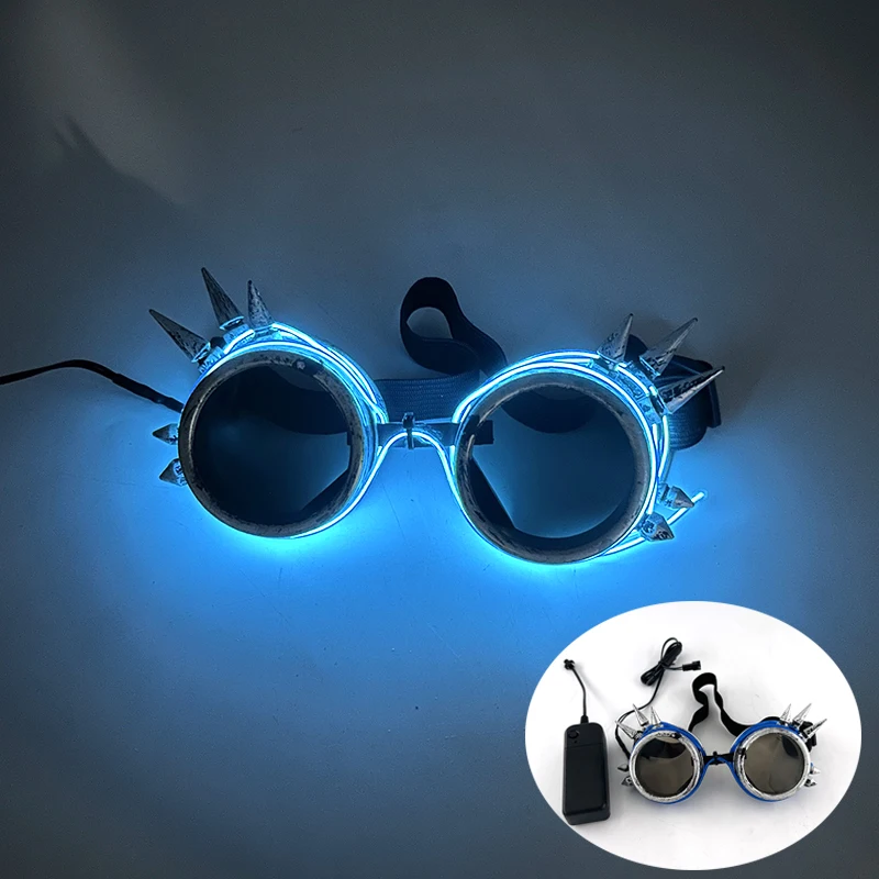 Futuristic Neon LED Party Glasses for Performers and Rave Enthusiasts