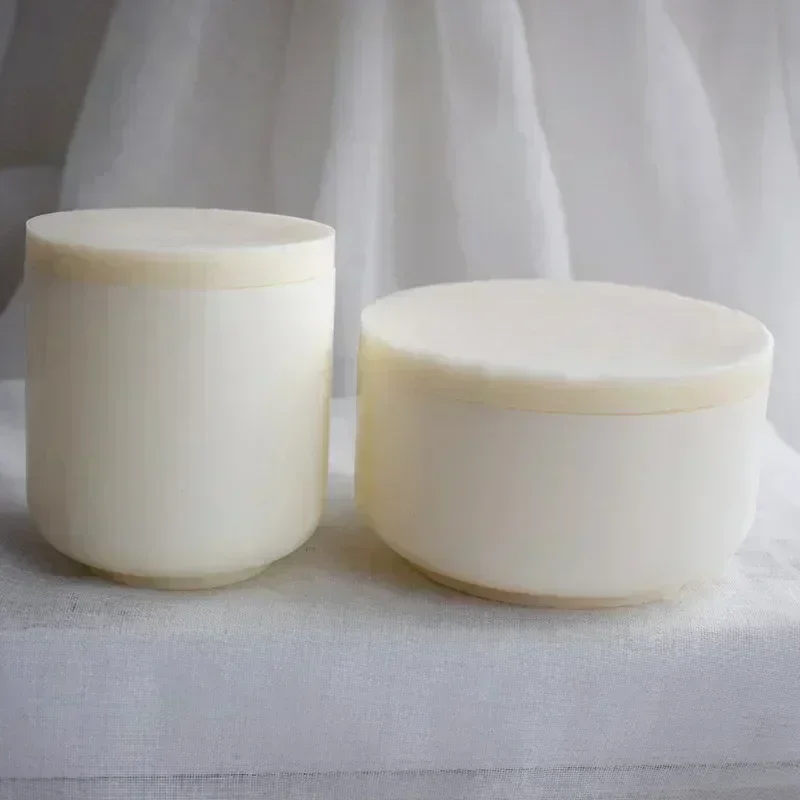 DIY Round Plaster Cup Scented Candle Silicone Mold Vase Flowerpot Storage Jar Plaster Pottery Mould Handmade Crafts Supplies silicone mold