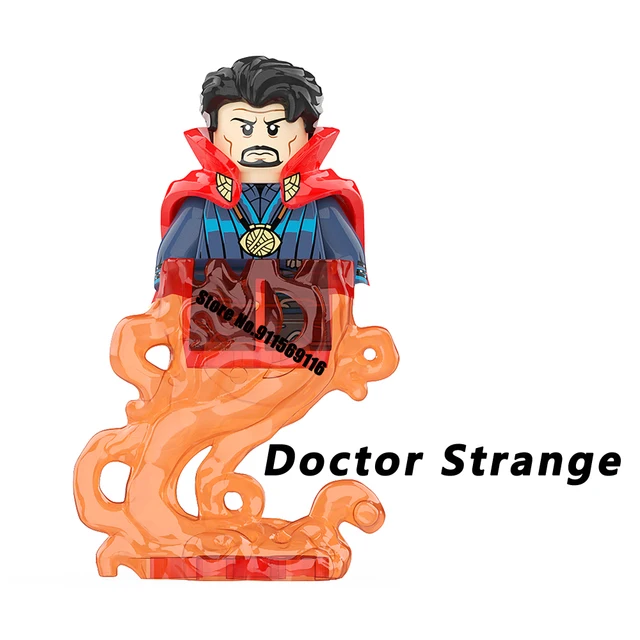 DISNEY Mysterio Doctor Octopus Spiderman Green Goblin Building Blocks Doctor Strange Sandman Lizard Action Figure Kid Toy Bricks M-XP425