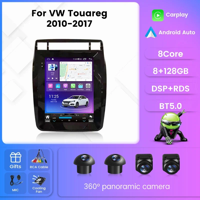 

For Тесла Стиль Экран автомагнитола 2дин android For Фольксваген Туарег FL NF For Volkswagen Touareg FL NF 2010 - 2018 магнитола для авто GPS мультимедиа Штатная магнитола устройство до 8-ЯДЕР, до 8 + 128ГБ Карплей