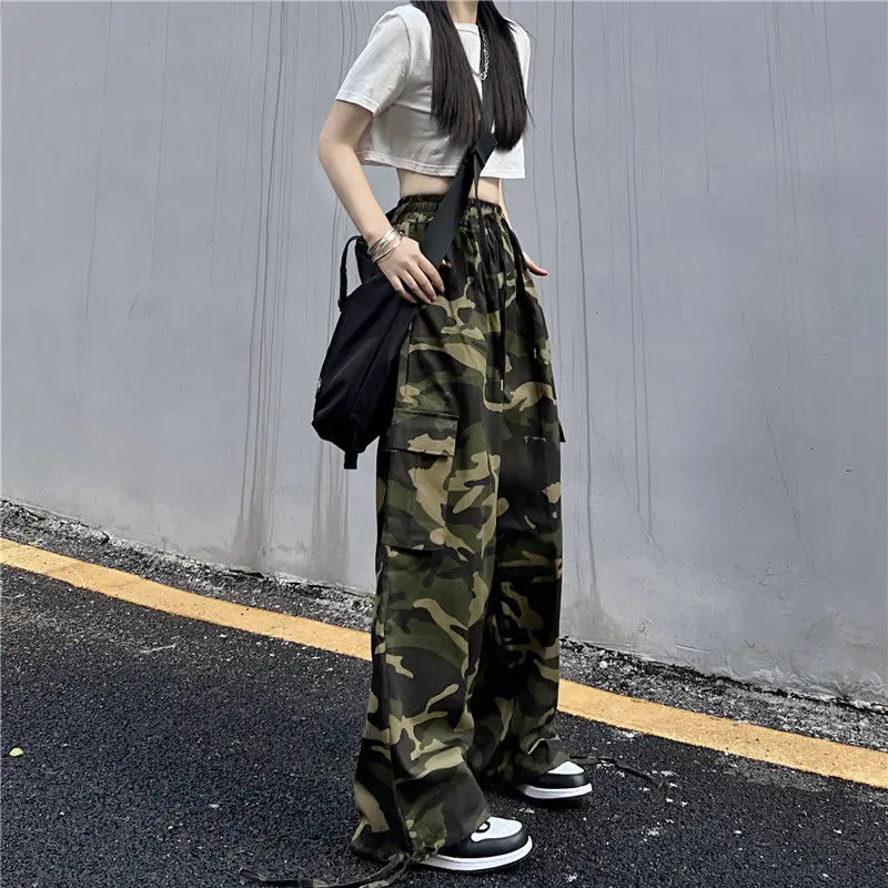 wide leg camo pants womens