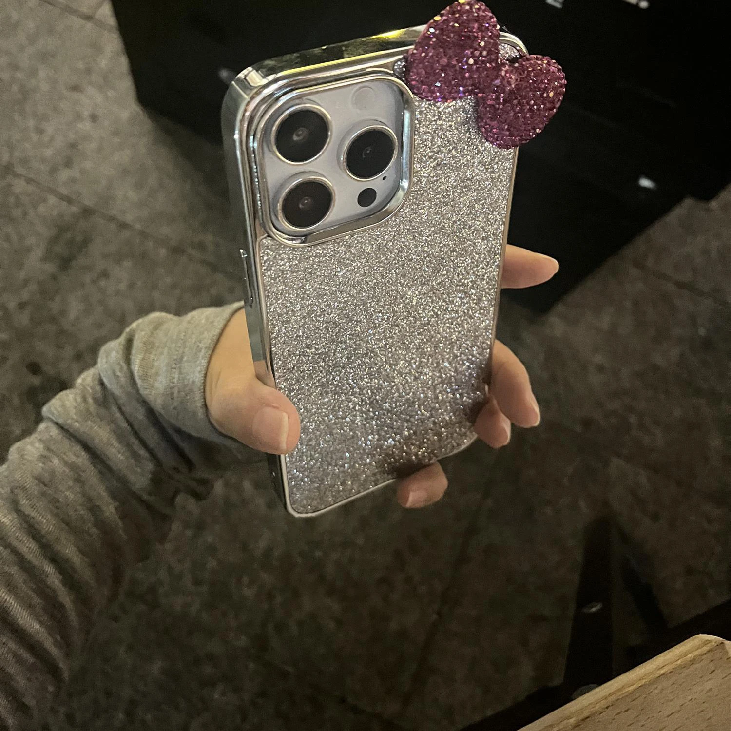 Custodia Per Telefono Con Strass Glitterati 2024 Con Ciondolo A