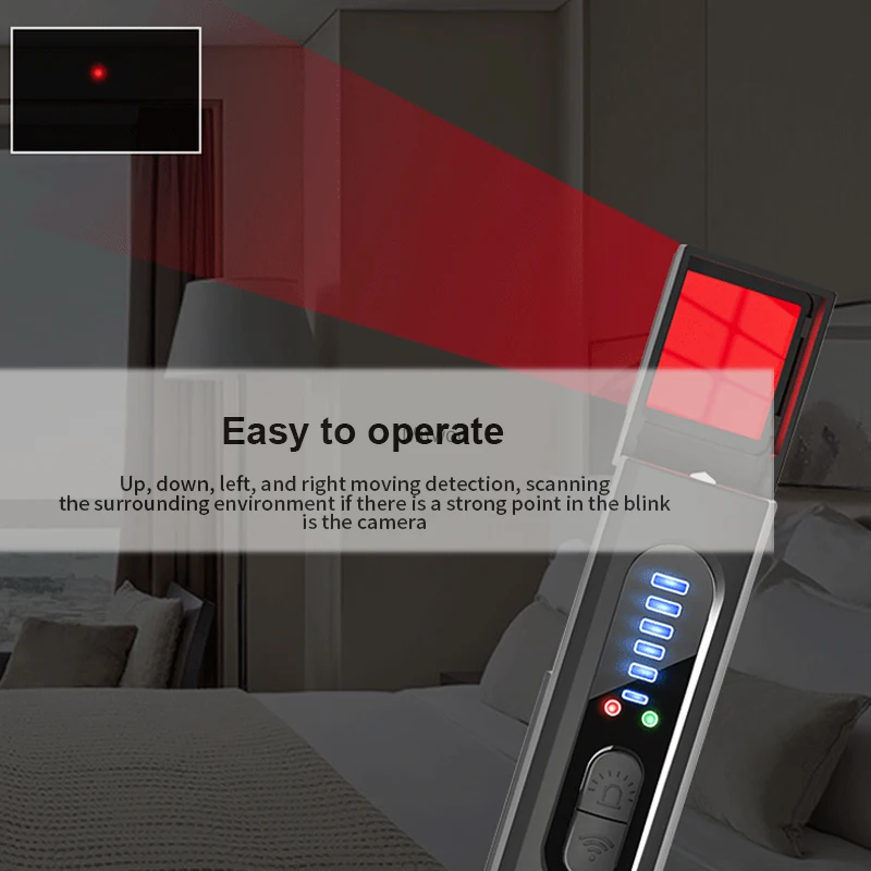 Hidden Camera Detector Anti-candid Eavesdropping Detector,Anti-Hidden Wifi Mini Camera Wireless GSM Signal RF Locator GPS Tracker Spy-Cam Bug Finder