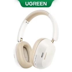 UGREEN Max5c Wireless Bluetooth Headphones with Hybrid Active Noise Cancellation and Spatial Audio (White)