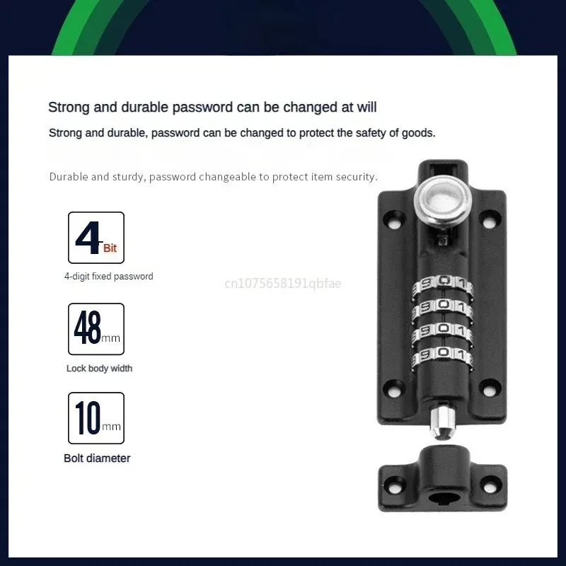 Combination Padlock Security Zinc Alloy Anti-Theft Bolt Mechanical Digital Combination Code Lock Wooden Door Storage Cabinet Tongue Cam Lock