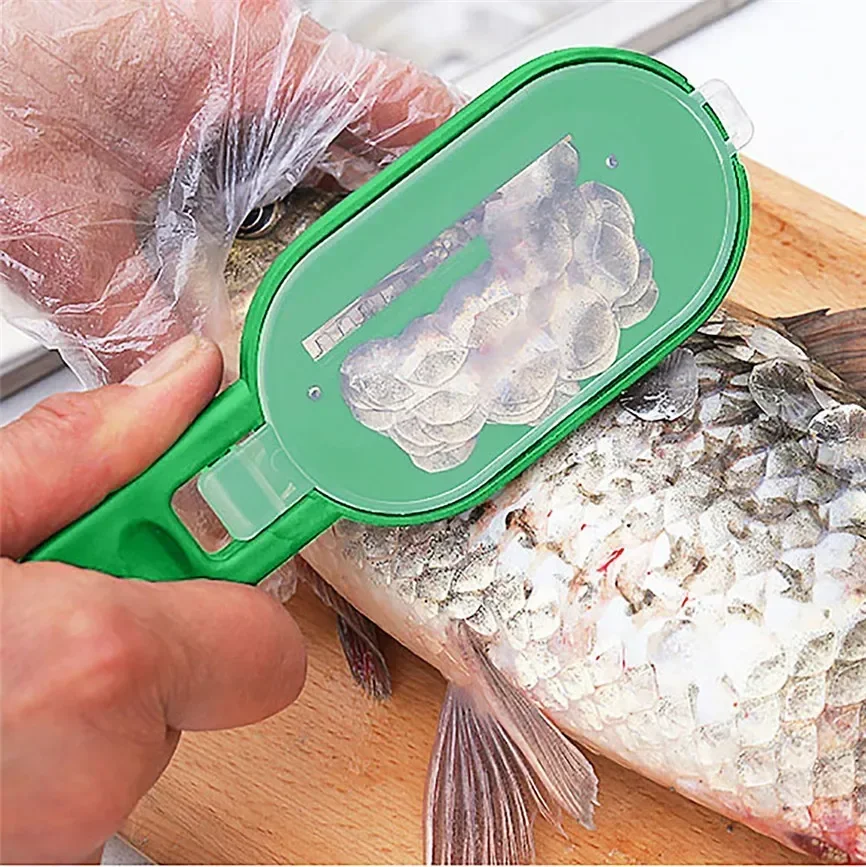 Practical Fish Scale Remover With Folding Knife Fish Scale Scraper Planer Fruit and Vegetable Peeler Kitchen Cooking Accessories