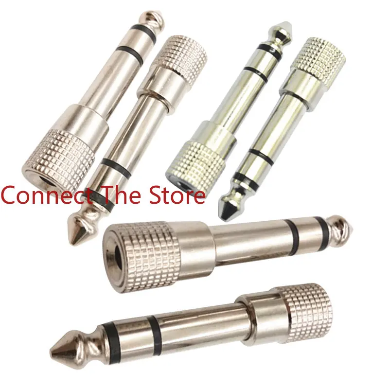 

5PCS Audio Adapter 6.35 Stereo Revolution 3.5 Female Microphone Plug Conversion