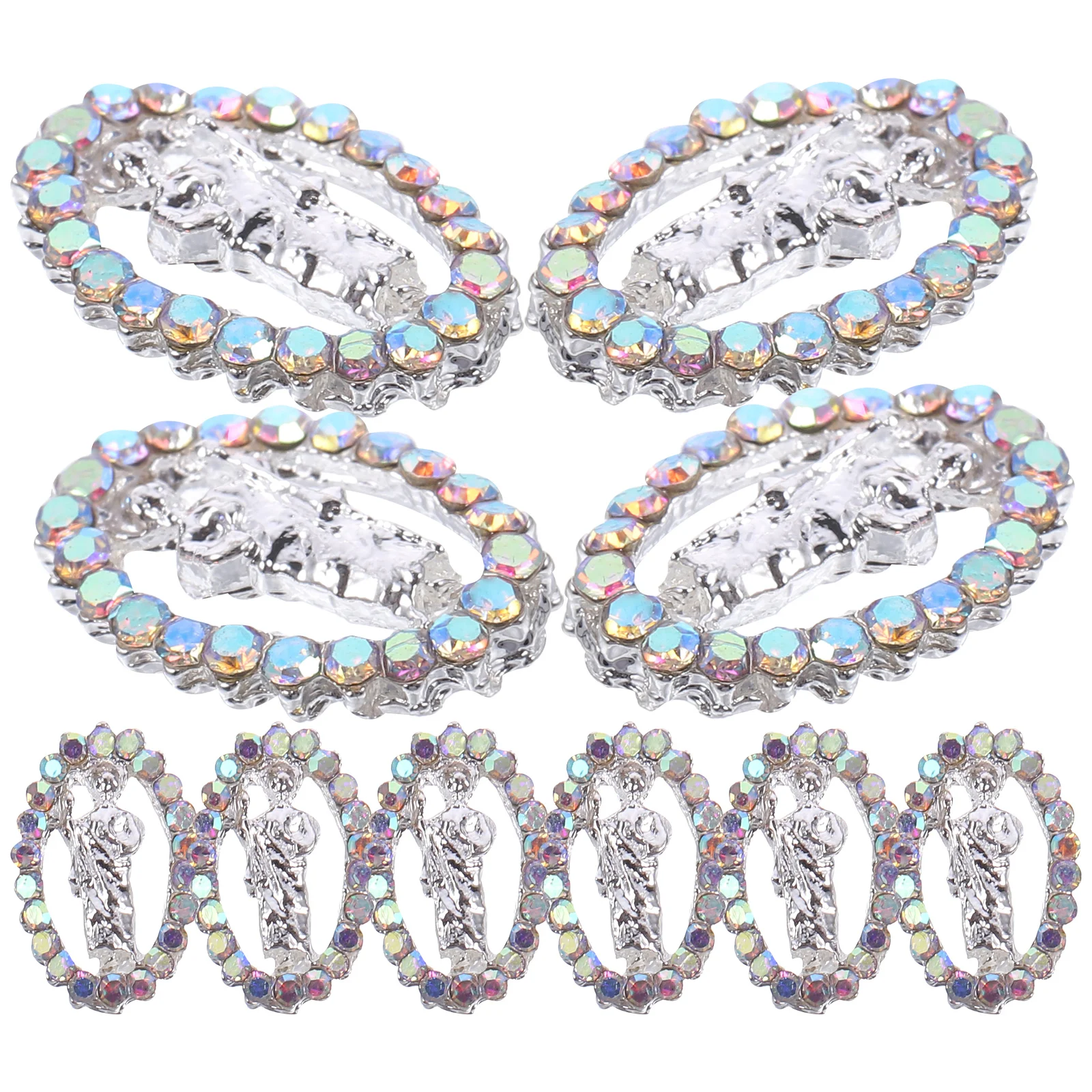 

12 Pcs Nail Decor Decorative Charms Jesus Diamond Easter Decoration Decors Metal