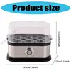 Electric Eggs Cooker Automatic Rapid Boiler 200W Stainless Steel Eggs Steamer with Warming Function Kitchen Accessory