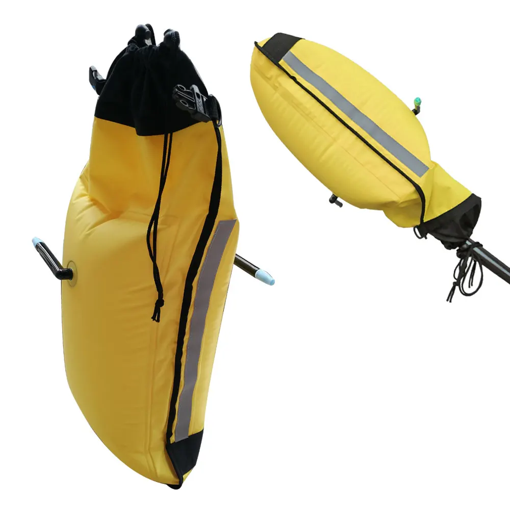 Canoe Kayak Inflatable Boat Paddle Float Safety Bag With Quick Release Buckle 2pcs black nylon deck hinge mount with quick release pin bimini top fitting boat cover canopy kayak canoe dinghy hardware