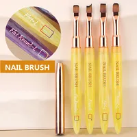 1PC Gel Brush Oval & Flat UV Gel Nail Art Brush Professional Design Brushes Salon Home DIY Manicure 2