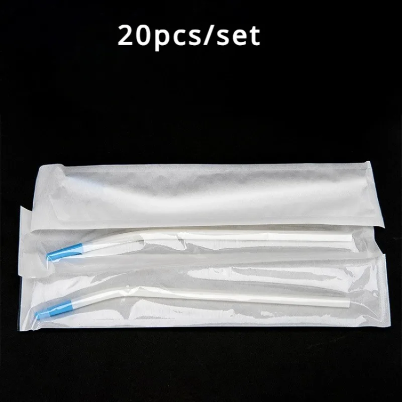 

20Pcs Disposable Dental Surgical Aspirator Suction Tube Tips Clinic Tools and Suction Tube Adaptor Dental Consumable Material
