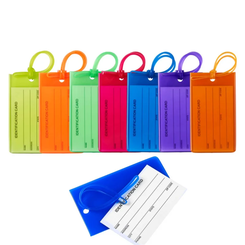 Soft Pvc Travel Luggage Tag  Airplane Transparent Color Silicone Wholesale Suitcase Accessories