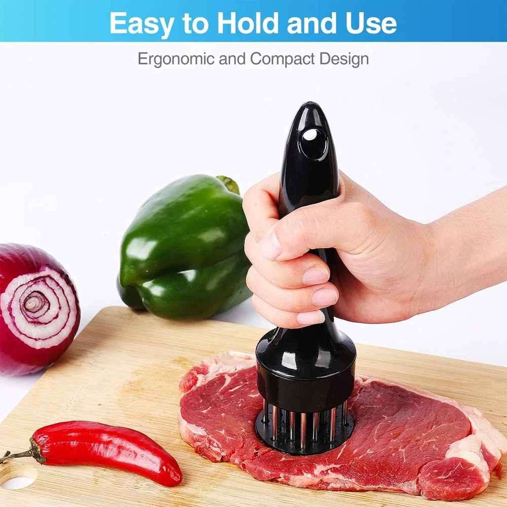 Meat Tenderizer Tool Stainless Steel with Sharp Needle for Cooking Tenderizing Steak Beef Poultry BBQ Kitchen Accessories Tools