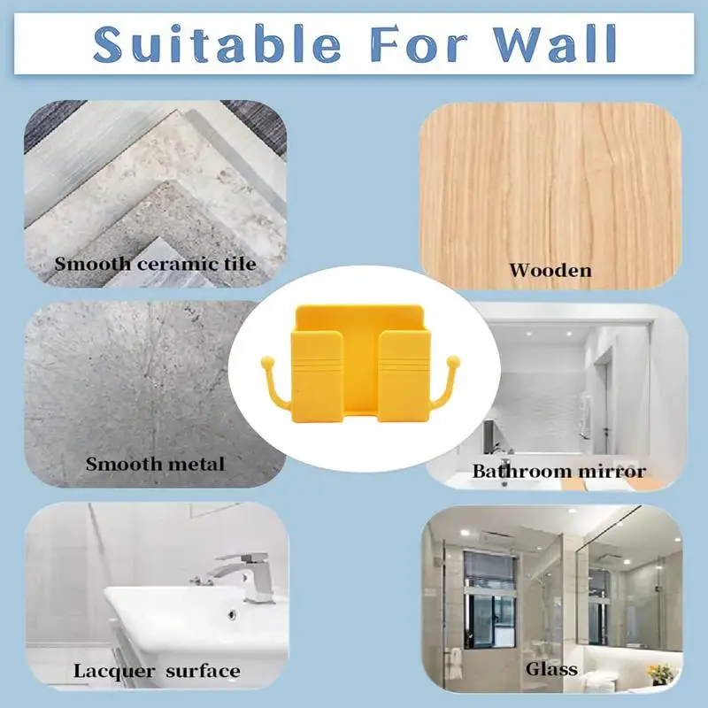 Wall Mount Adhesive Phone Holders Sturdy Cell Phones & Accessories Unique and Multi-Functional Phone Stand for Home and Offices - Image 5