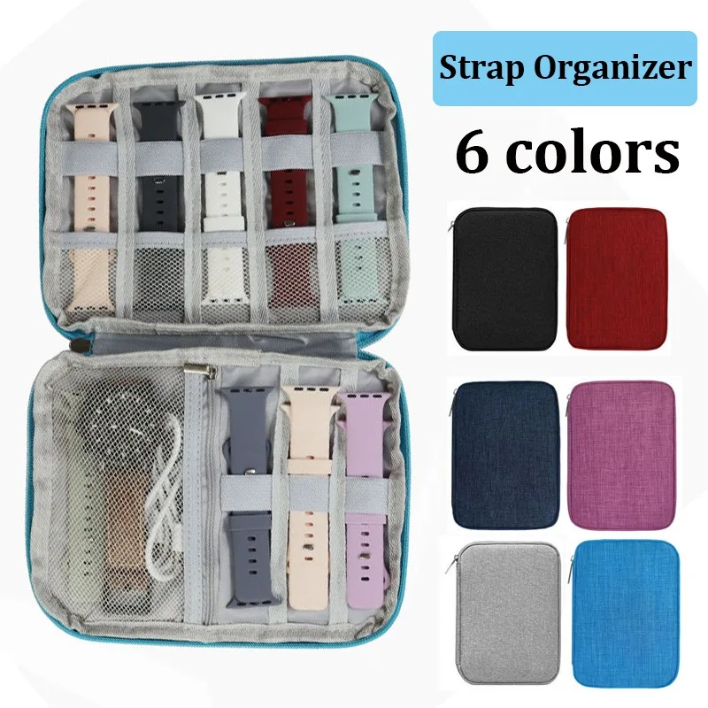 Orologi Accessori Borsa Per Apple Watch Band Holder Straps Storage Bag Box Travel Smart Watch Cintura Da Polso Portable Pouch Organizer