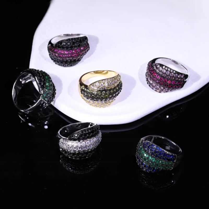 

Luxury DIY Charm Gifts Fashion Gold Silver Colour Ring Sets Jewelry For Women Men Accesorios Mujer