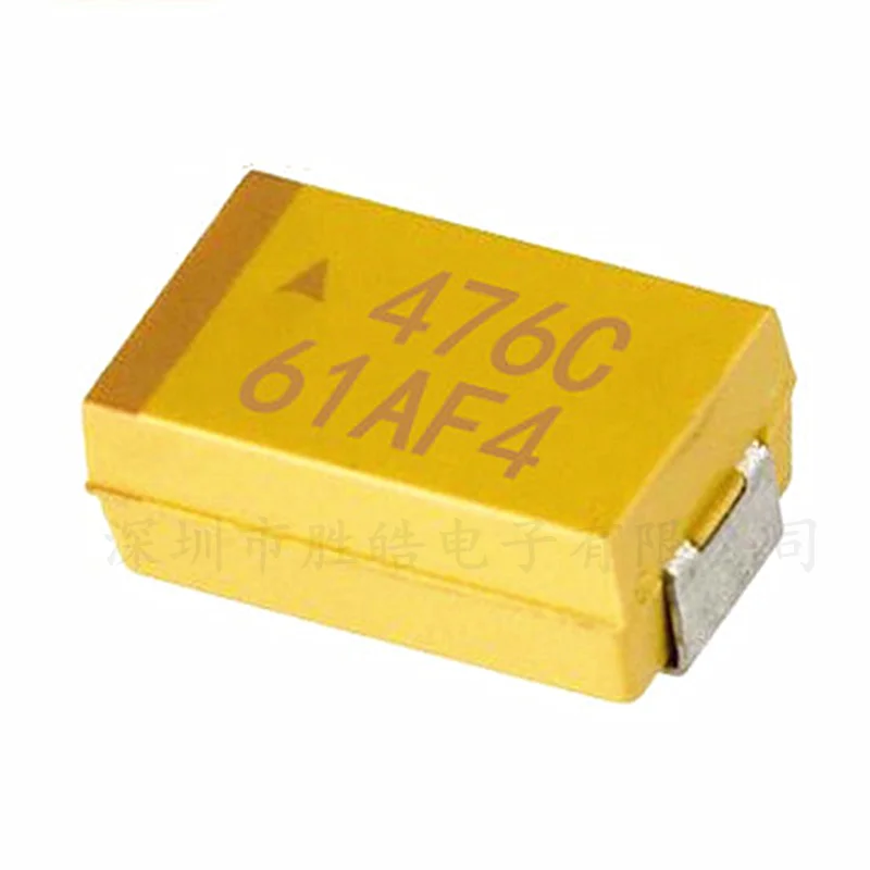 20piece Type C 16V47UF 476C SMD Tantalum Capacitor 6032 Bile Capacitor Yellow Polar Capacitor High Good Quality  Patch  New